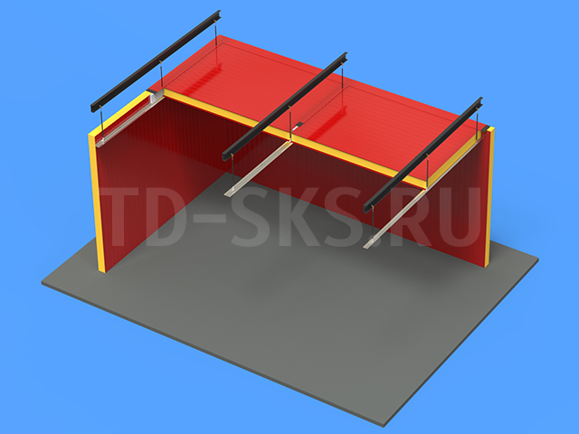 Подвесной потолок DAARTS из сэндвич-панелей узел